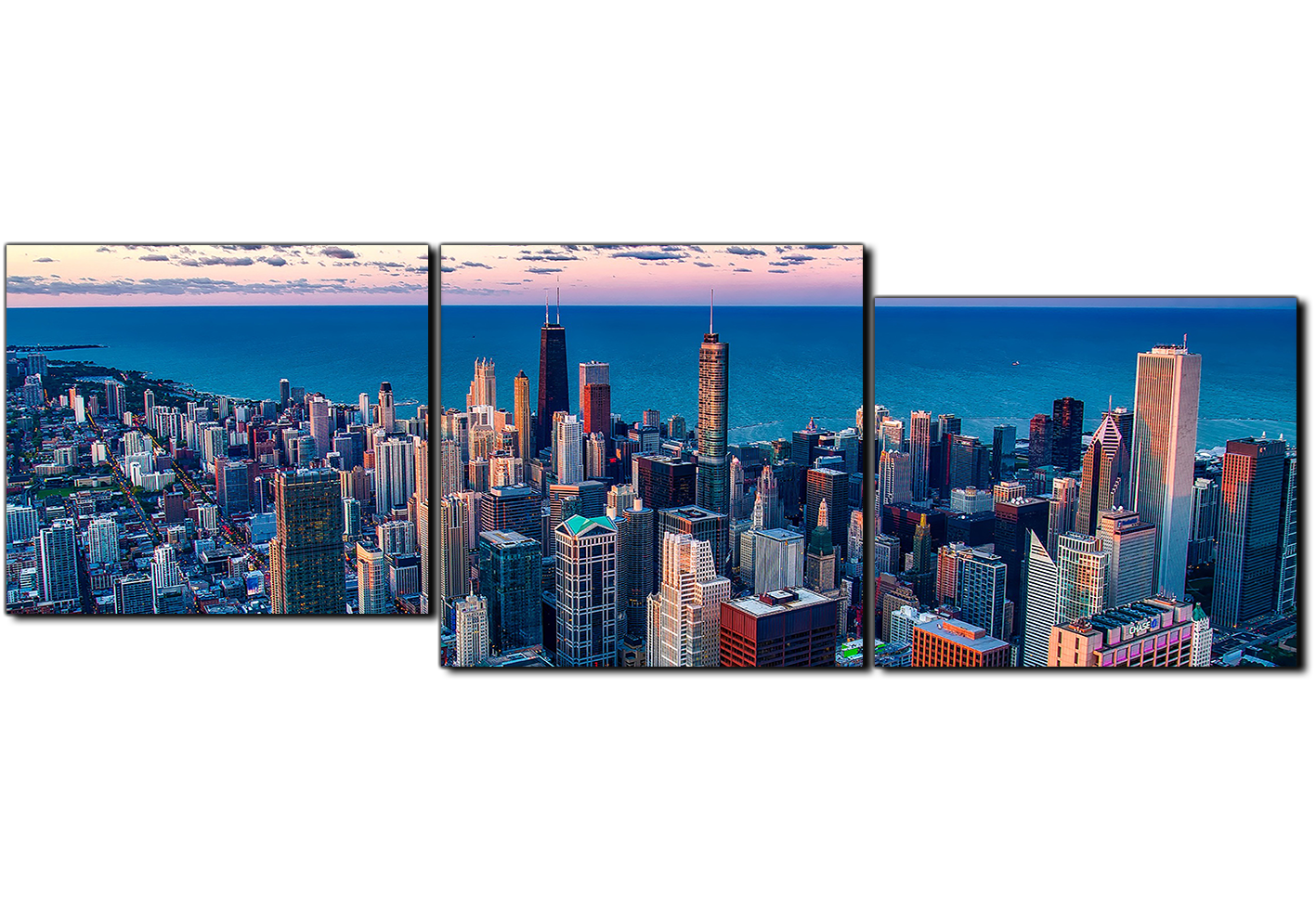 Obraz na plátně - Mrakodrapy v Chicagu- panoráma Obraz na plátně - Mrakodrapy v Chicagu- panoráma